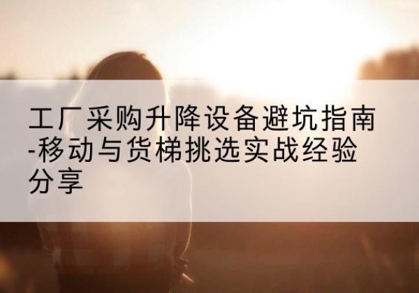 南陵移动式升降机怎么选-工厂采购升降设备避坑指南-移动与货梯挑选实战经验分享